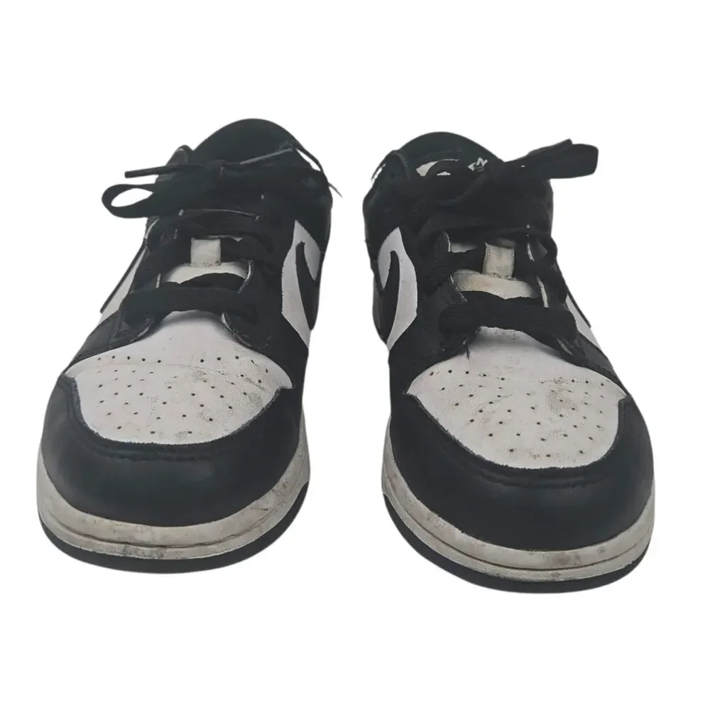Youth Nike Dunk Low Panda Sneakers Black White Size 3Y